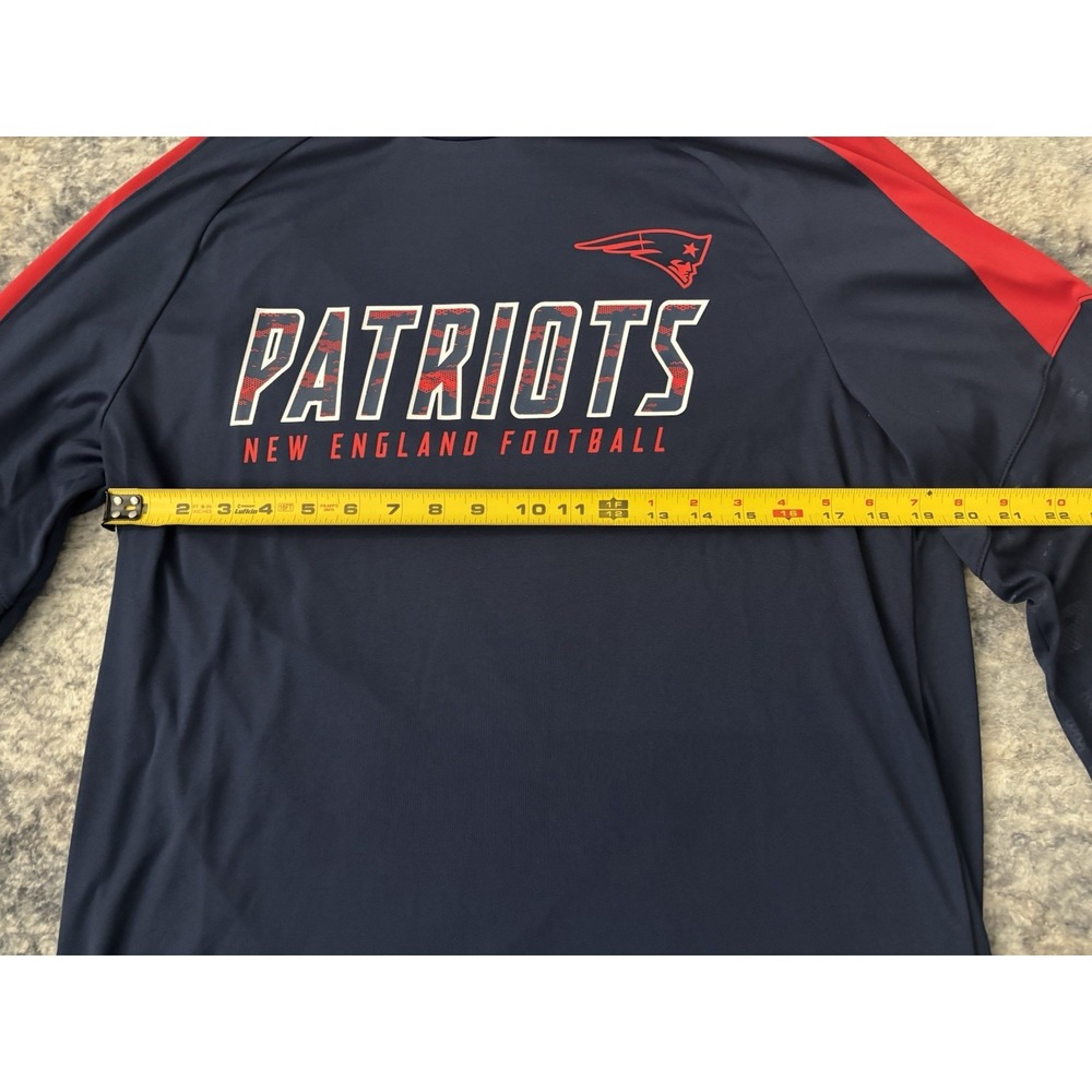New England Patriots Fanatics Shirt Blue Camo Long Sleeve Stealth Defender L NWT - Picture 11 of 12